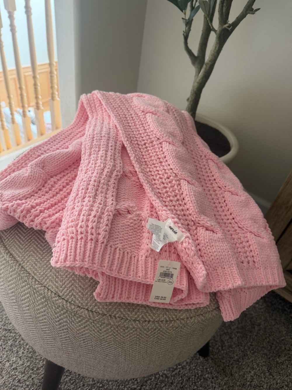 American Eagle/Aerie Soft Cable Knit Scarf